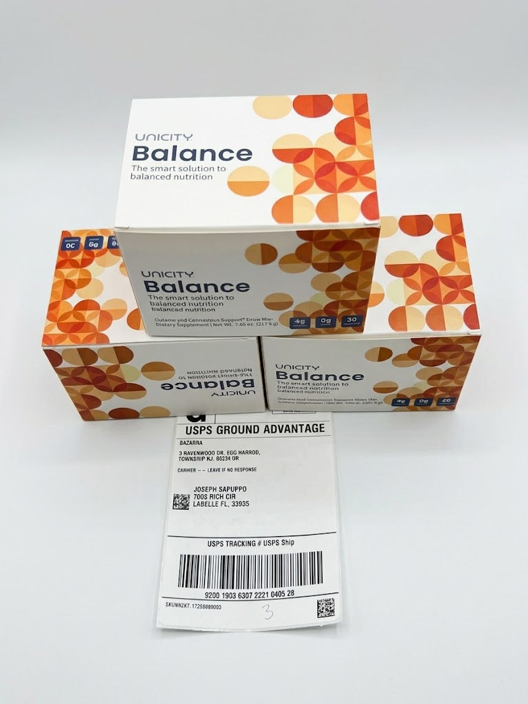 Unicity Balance Natural Orange Fiber Drink Mix – 30 Stick Packs