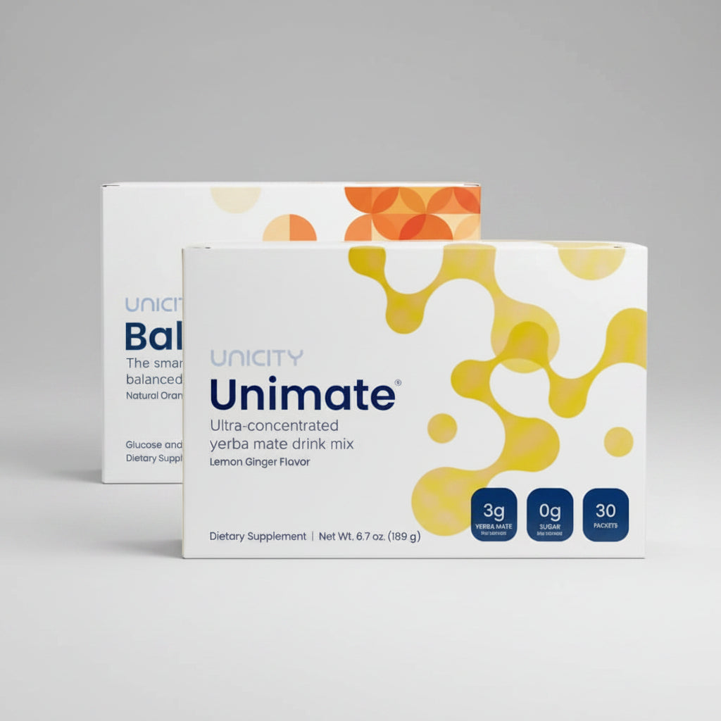 Unicity Unimate — Ultra-Concentrated Yerba Mate Drink Mix (Lemon Ginger)