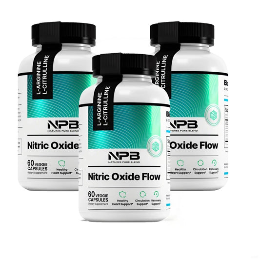 3 PACK Nature's Pure Blend Oxide Nitric Supplement EXP Men L-Arginine for 7/2028