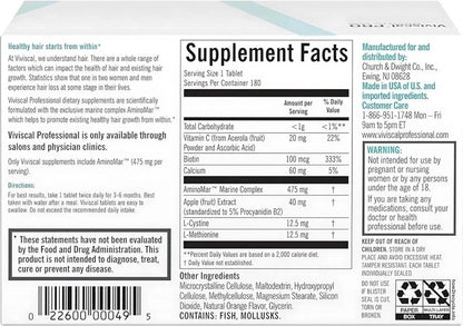 Viviscal PRO Advance Hair Growth Supplement 180 Tablets Exp 08/2027